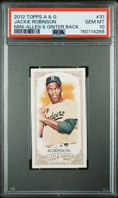 JACKIE ROBINSON 2012 Topps A & G MINI—A & G BACK #31 PSA 10 GEM MT POP 6