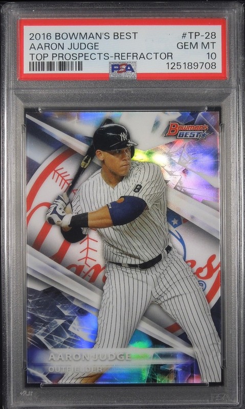 2017 Bowman's Best Top Prospects Refractor #TP-28 Aaron Judge RC ~ PSA 10 GEM MT