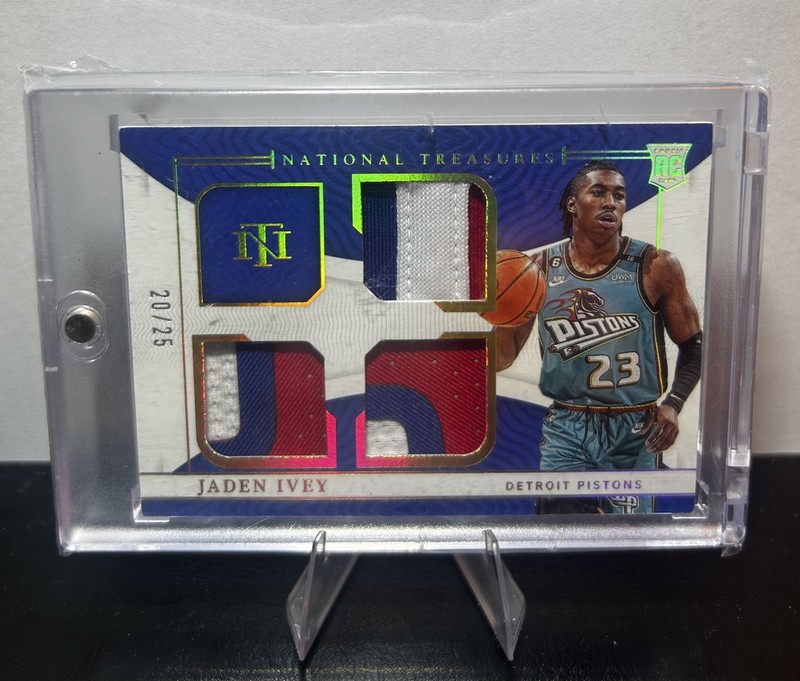 2022 National Treasures Jaden Ivey Rookie Triple Prime /25 Pistons SICK PATCH 🔥