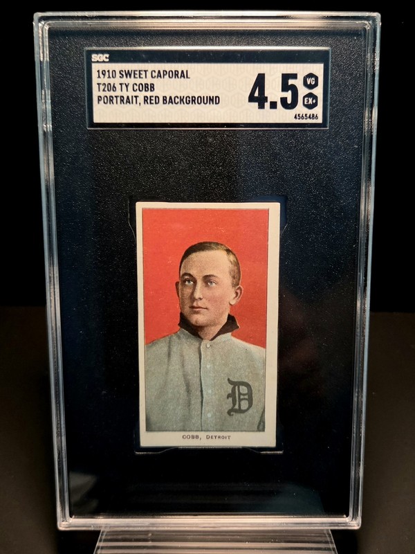 1910 T206 Sweet Caporal Ty Cobb Red Background 4.5 = PSA "or" BGS Crossover $$$ 