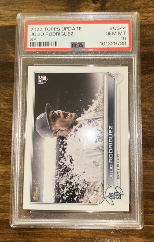 2022 Topps Update US44 Julio Rodriguez CENTERED SP Variation Rookie PSA 10 