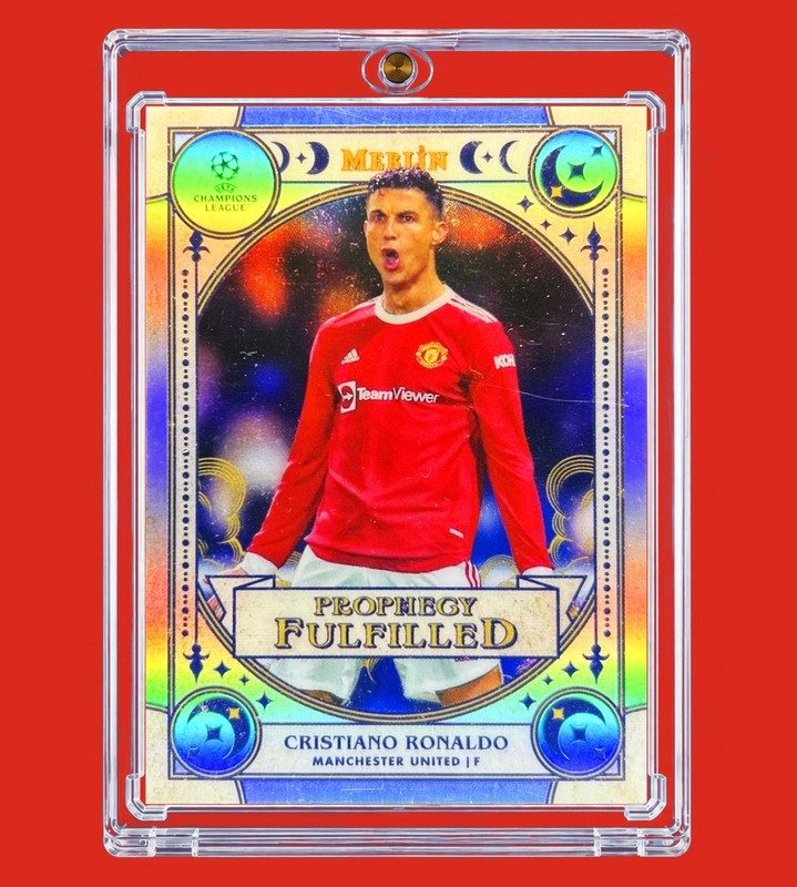 Cristiano Ronaldo SILVER MOON REFRACTOR PRIZM SP Insert Rare UEFA Card Portugal view 2