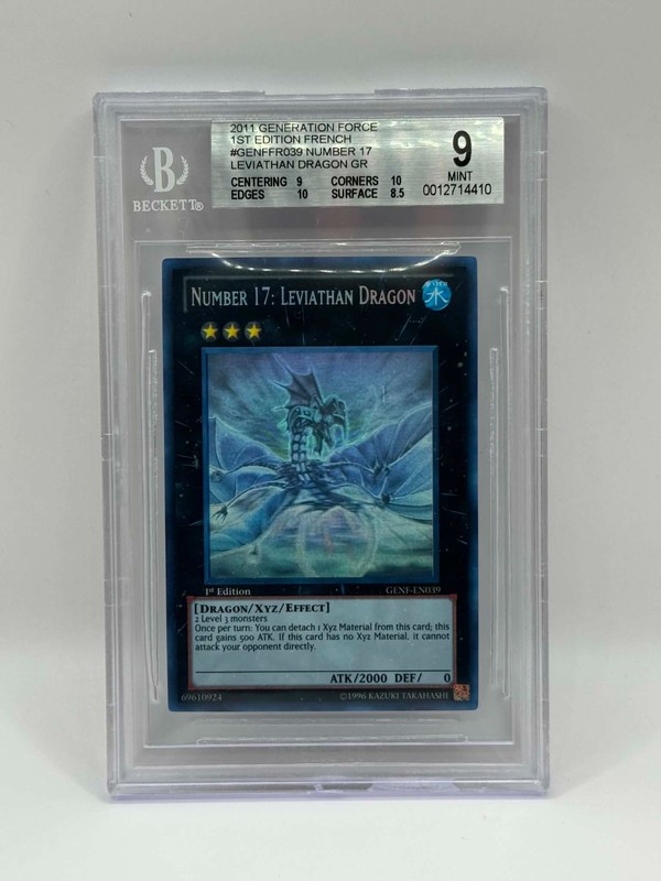 2011 YuGiOh! 1st Edition Leviathan Dragon Ghost Rare Mislabel French BGS 9 MINT