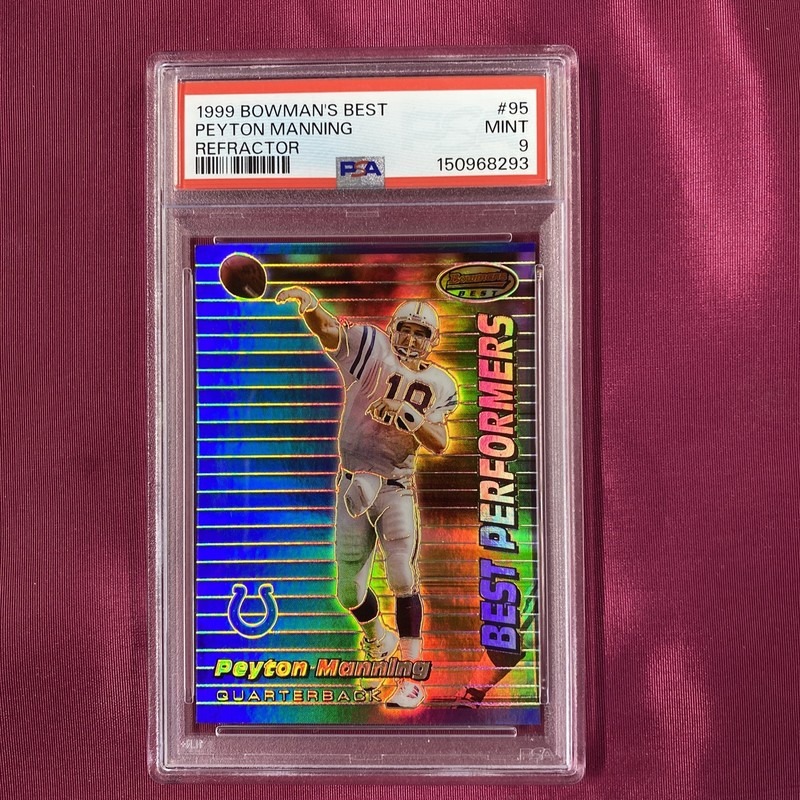 1999 BOWMAN'S BEST REFRACTOR #95 PEYTON MANNING 380/400 PSA 9