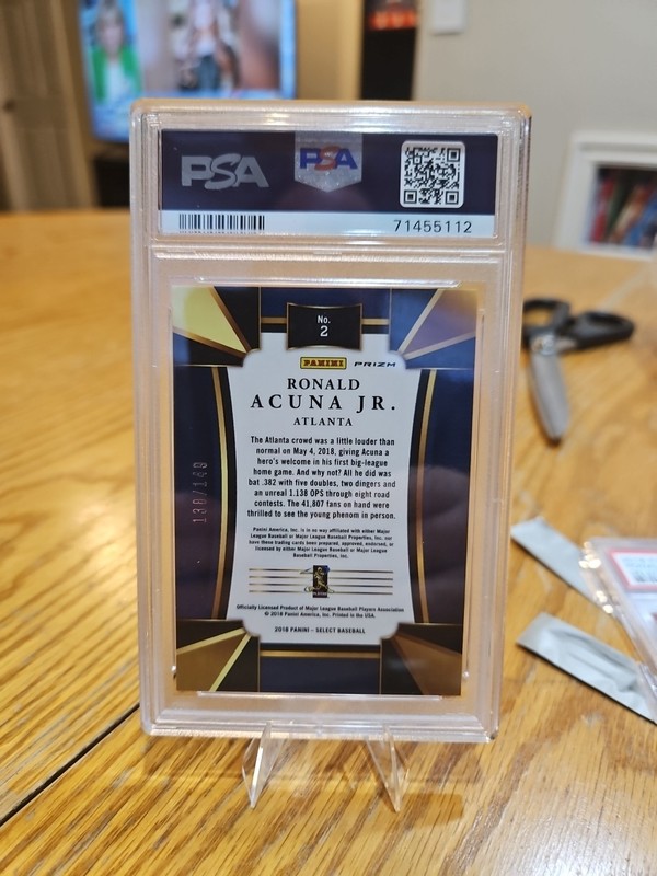 2018 Panini Chronicles Select Blue Prizm Ronald Acuna Jr /149 #2 view 2