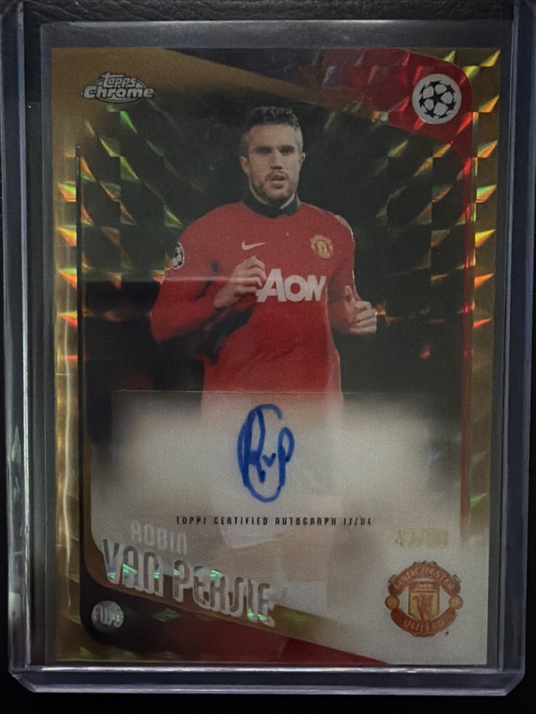 2025-26 Topps Chrome UCC Robin van Persie Gold Geo Refractor Auto /50