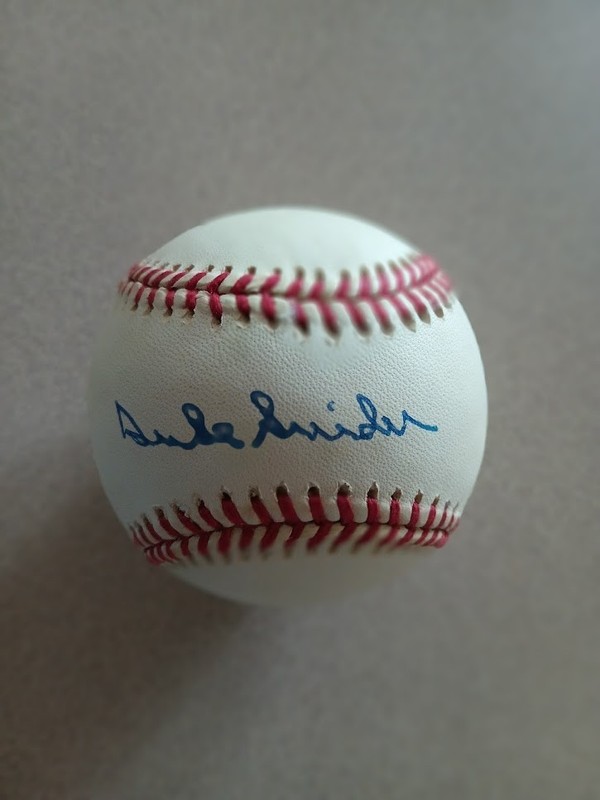 Duke Snider Signed Baseball Autograph Auto PSA/DNA