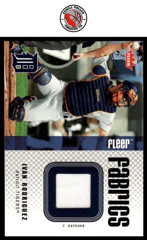 2006 Fleer Game Used Jersey Ivan Rodriguez GET EVERY 4TH FREE