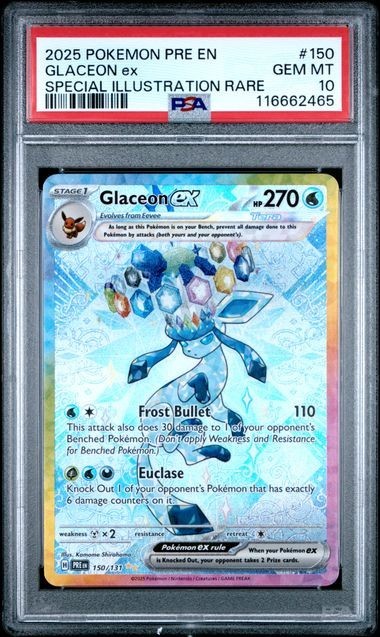 Pokémon TCG - Glaceon ex 150/131 - PSA 10 Gem Mint - Prismatic Evolutions