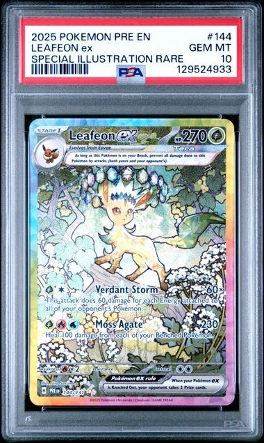Pokemon TCG Leafeon Ex 144/131 PSA 10 GEM MINT Prismatic Evolutions SIR