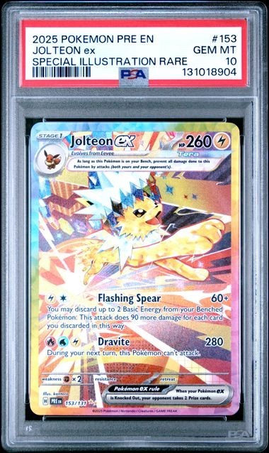 Jolteon EX 153/131 PSA 10 Prismatic Evolutions Pokemon Card Game