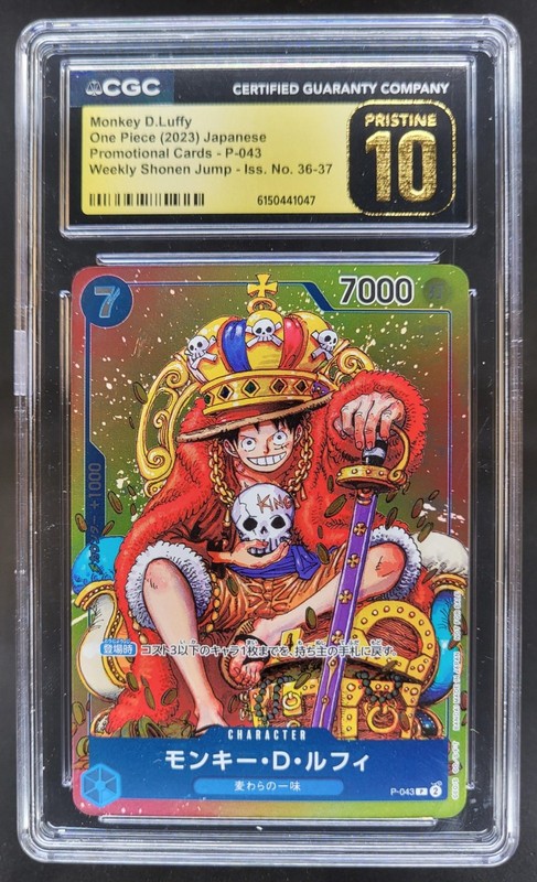 2023 ONE PIECE JP MONKEY D. LUFFY PROMO P-043 CGC 10 PRISTINE C PT