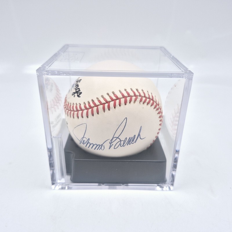 Johnny Bench Joe Morgan Signed Baseball Dual Auto Autograph PSA DNA AQ61941