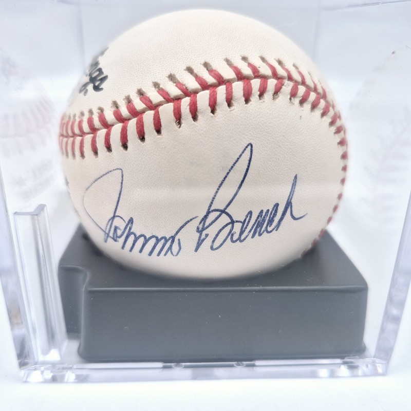 Johnny Bench Joe Morgan Signed Baseball Dual Auto Autograph PSA DNA AQ61941 view 2