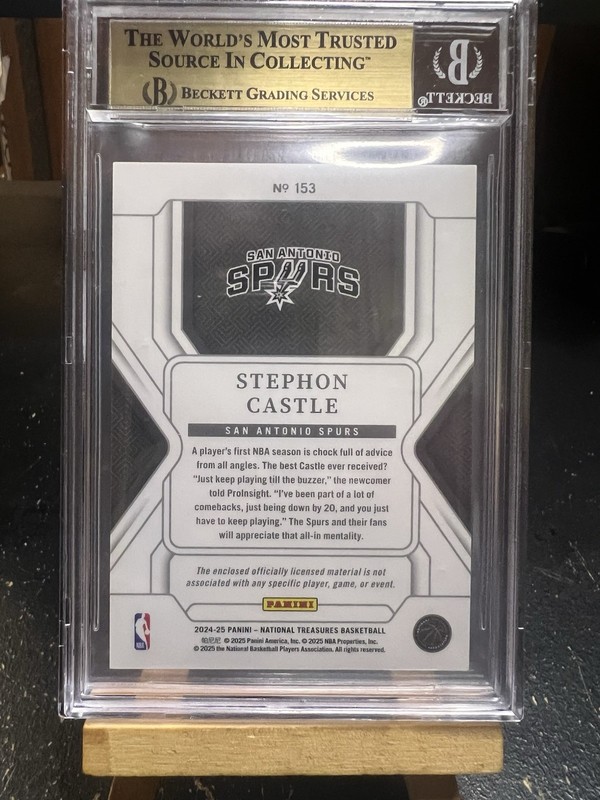 2024 National Treasures Stephon Castle Rookie Patch 5/25 JSY #5 BGS 9.5 ~ PSA 10 view 2