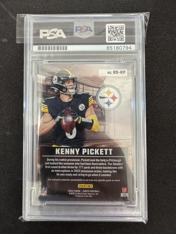 Football Trading Card Kenny Pickett PSA/DNA Certified Authentic Auto Autograph view 2