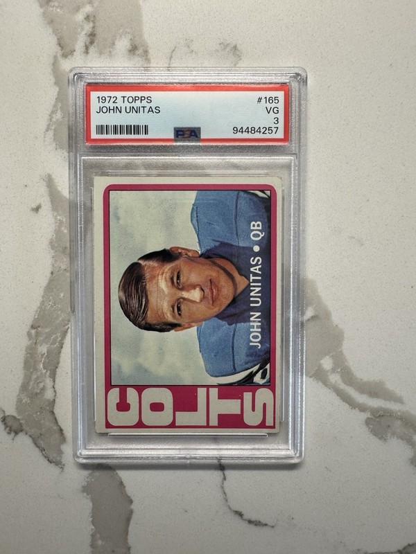 1972 Topps Johnny Unitas PSA 3