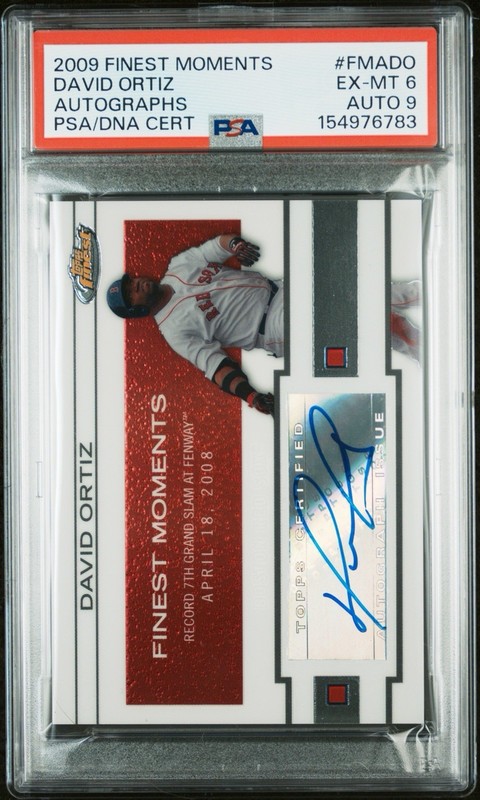 2009 Finest Finest Moments Autograph David Ortiz PSA Auto 9 Pop 1