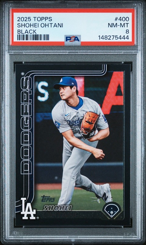 2025 Topps Shohei Ohtani Black /74 PSA 8 Dodgers