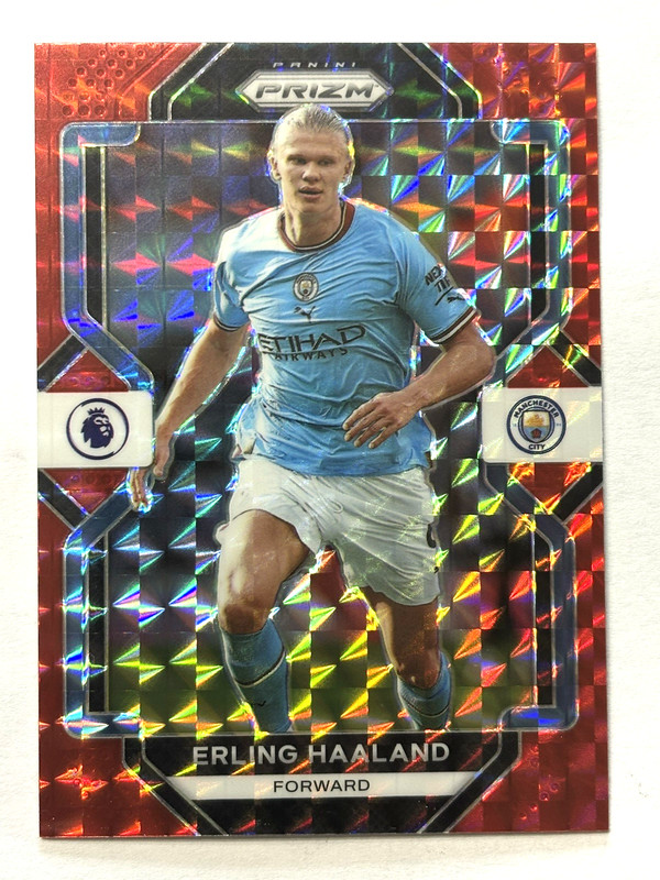2022-23 Panini Prizm Premier League Erling Haaland Red Mosaic #9