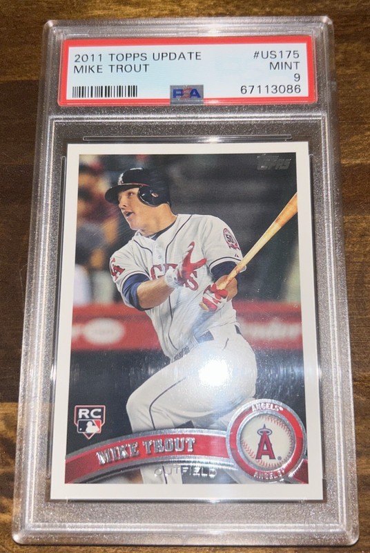 2011 Topps Update Mike Trout US175 CENTERED Rookie HIGH END PSA 9 MINT Angels 