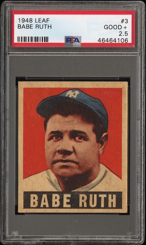 🔥 Babe Ruth 1948 Leaf #3 PSA 3.5 VG+ 🐐 New York Yankees HOF Vintage Baseball C