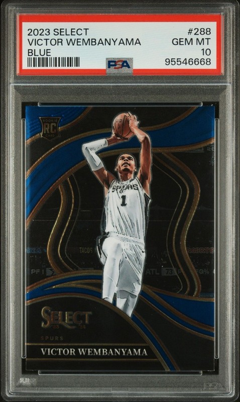 2023-24 Panini Select - Courtside Blue #288 Victor Wembanyama RC PSA 10 - SPURS