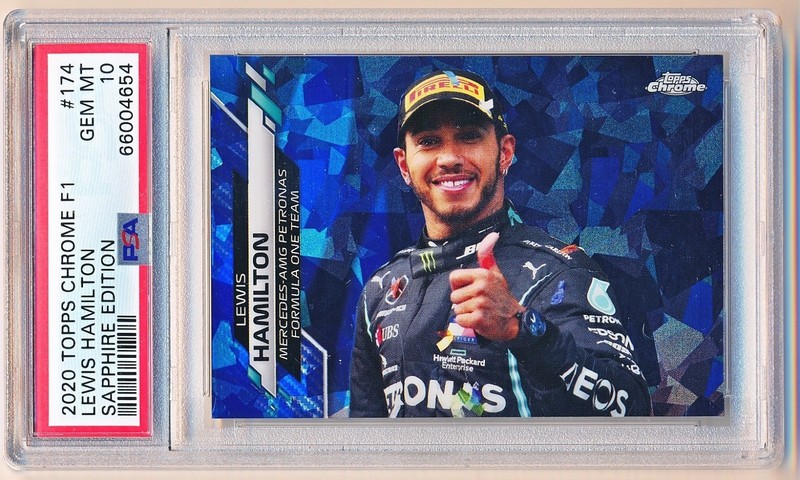 2020 Topps Chrome Sapphire F1 Lewis Hamilton #174 PSA 10 - POP 142 view 1
