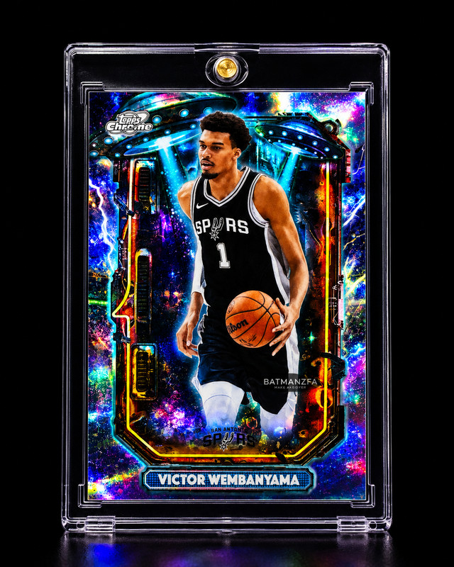 VICTOR WEMBANYAMA SILVER SPACE REFRACTOR SP Insert Topps Rare SSP Spurs
