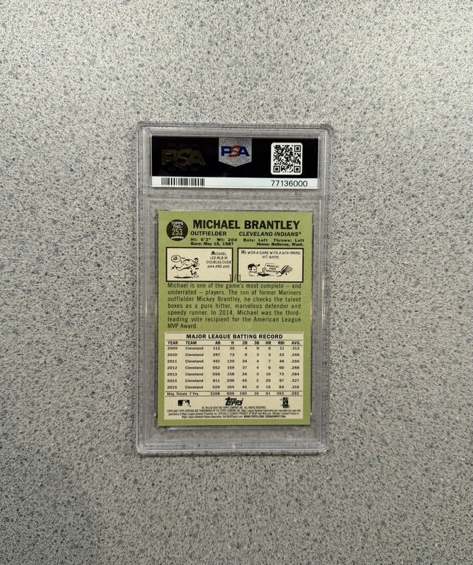 2016 Topps Heritage #253 Michael Brantley Chrome Superfractor 1/1 PSA 10 RARE view 2