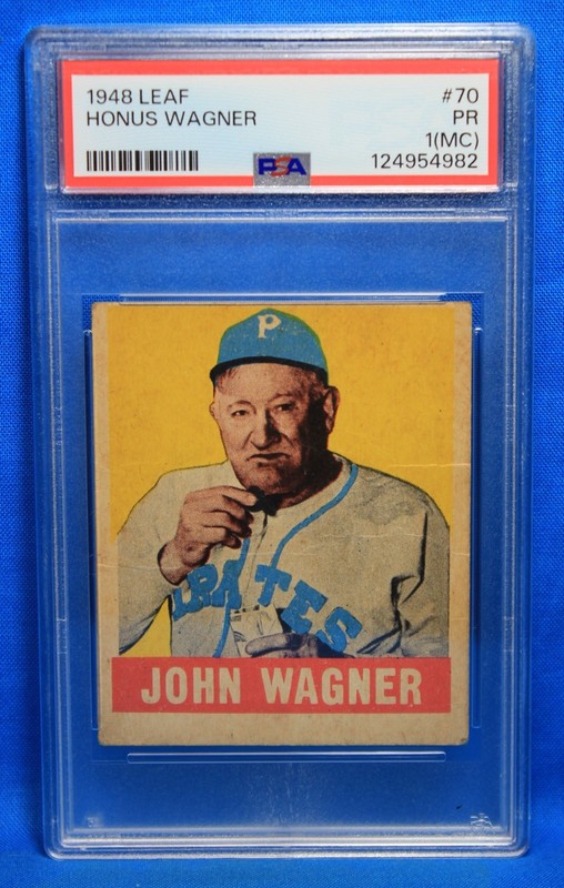 1948 LEAF # 70 John Honus Wagner PSA 1 (MC) PR # 124954982 PITTSBURGH PIRATES !!