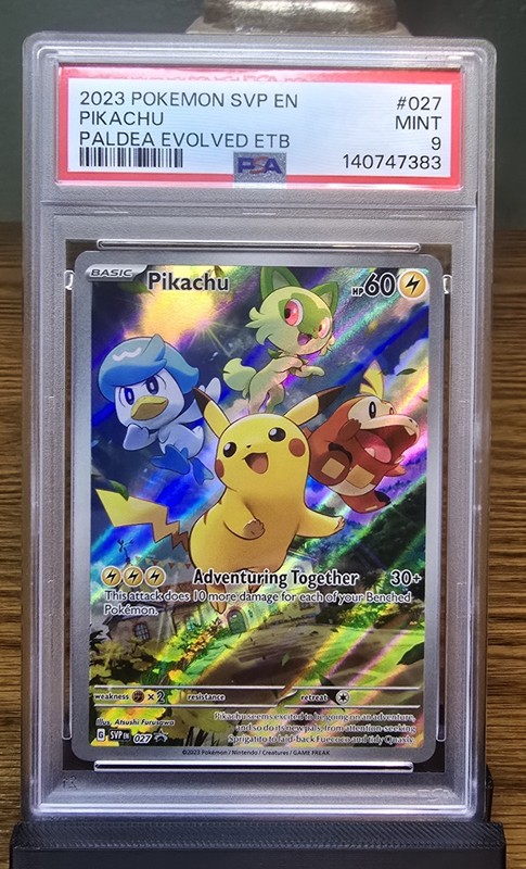Graded PSA 9 Pikachu 027 Sv: Scarlet & Violet Promo Cards Holo