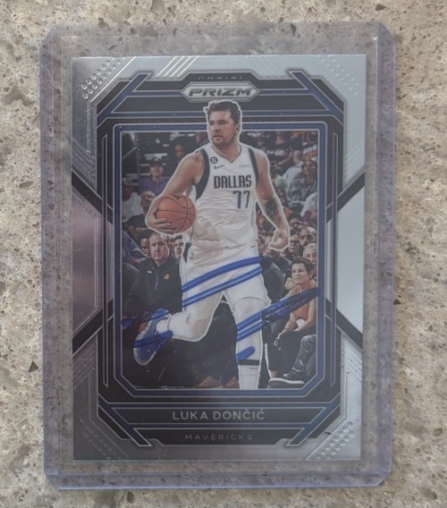 LUKA DONCIC PANINI PRIZM BBALL SIGNED AUTO CARD~FIVE STAR COA