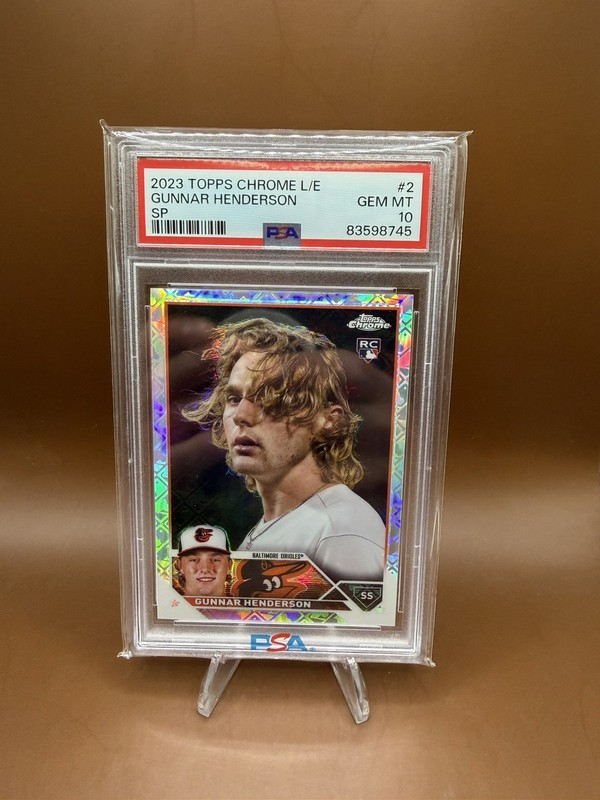 2023 Topps Chrome Logofractor - Image Variation Gunnar Henderson SP #2 RC PSA 10