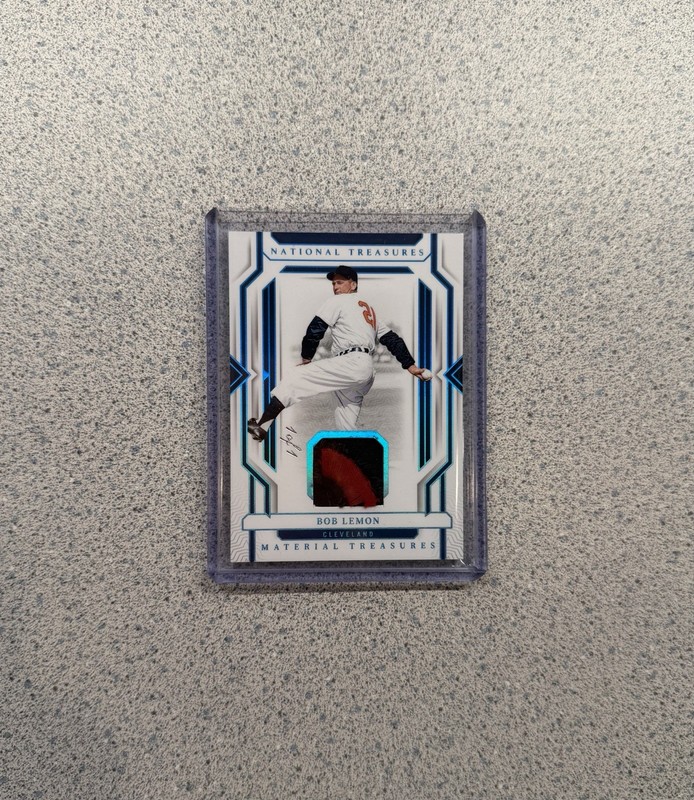 2024 Panini National Treasures #MT-BL Bob Lemon Game Used Patch 1/1 RARE HOF