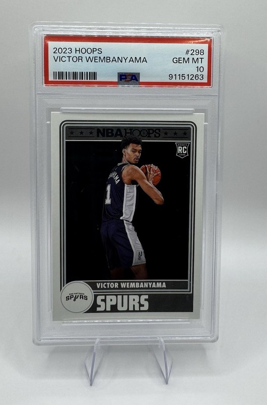 2023-24 Panini NBA Hoops #298 Victor Wembanyama (RC) PSA 10 GEM MINT!