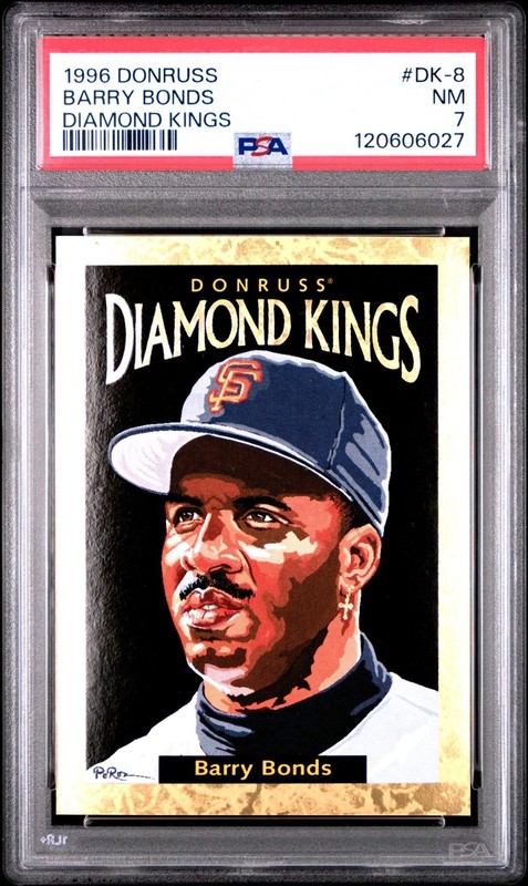 1996 Donruss Diamond Kings - Barry Bonds #DK-8 /10000 PSA 7 Giants