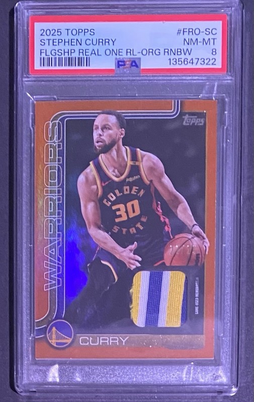 2025-26 Topps - Stephen Curry Orange 3  Color Patch /25 SP Game Worn