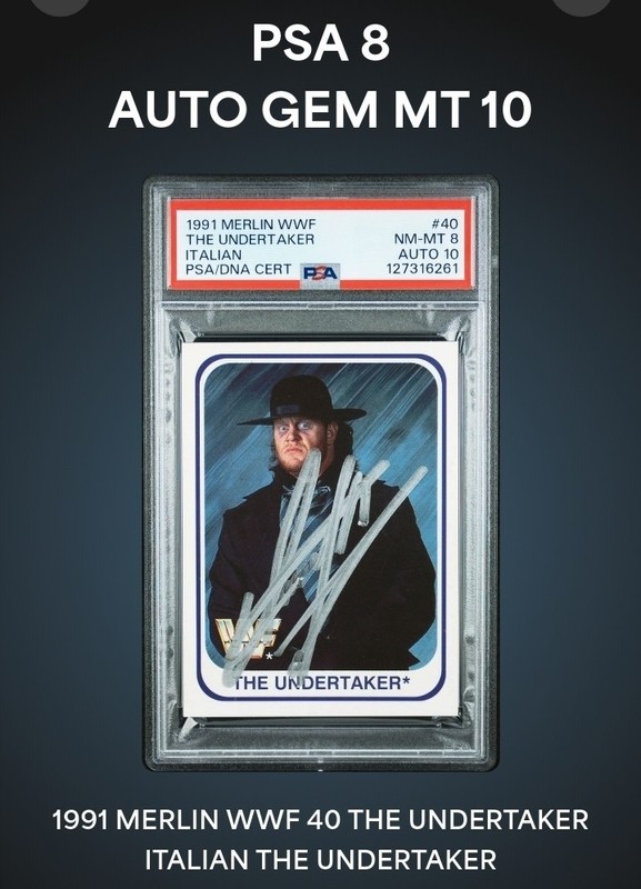 1991 Merlin WWE Undertaker AUTO Pop 2 only 1 Higher - True RC PSA 10 a Legend 🔥
