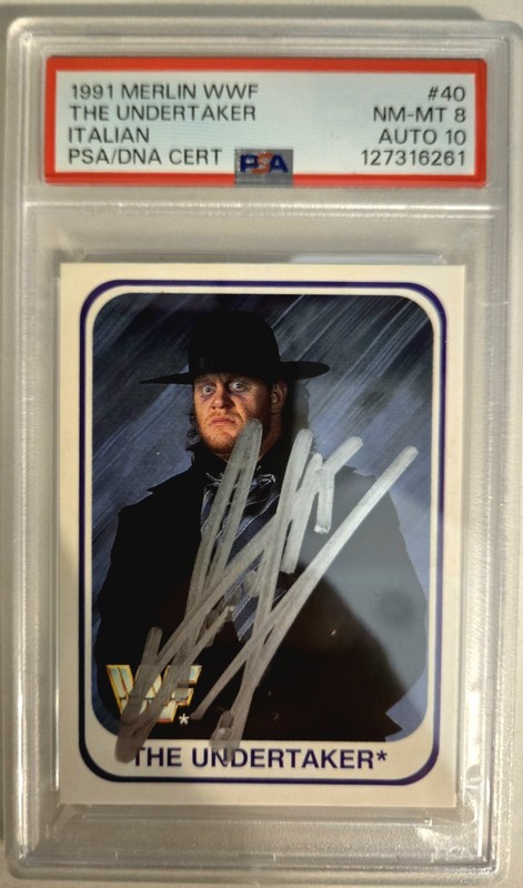 1991 Merlin WWE Undertaker AUTO Pop 2 only 1 Higher - True RC PSA 10 a Legend 🔥 view 2