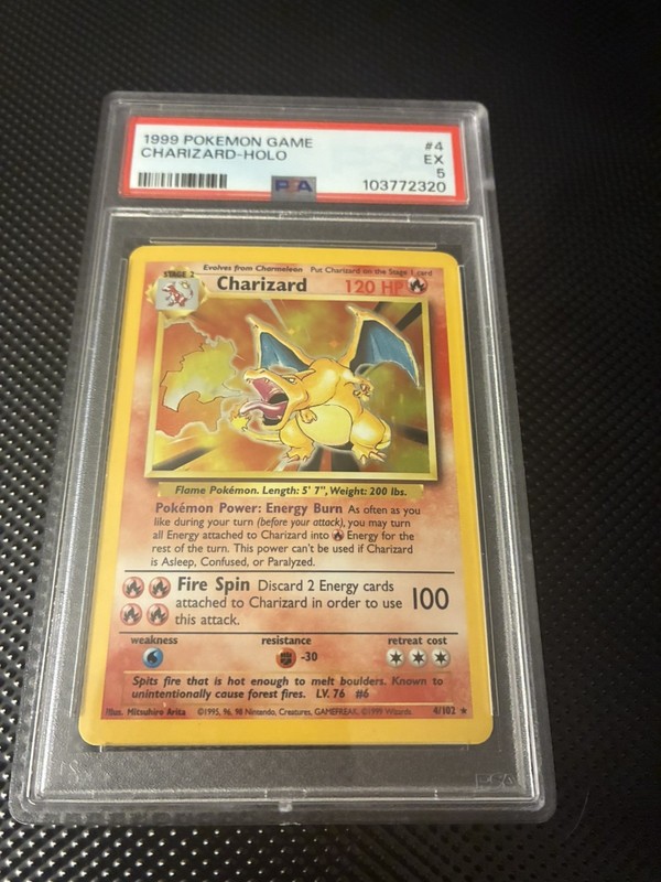 1999 POKEMON GAME #4 CHARIZARD-HOLO PSA 5