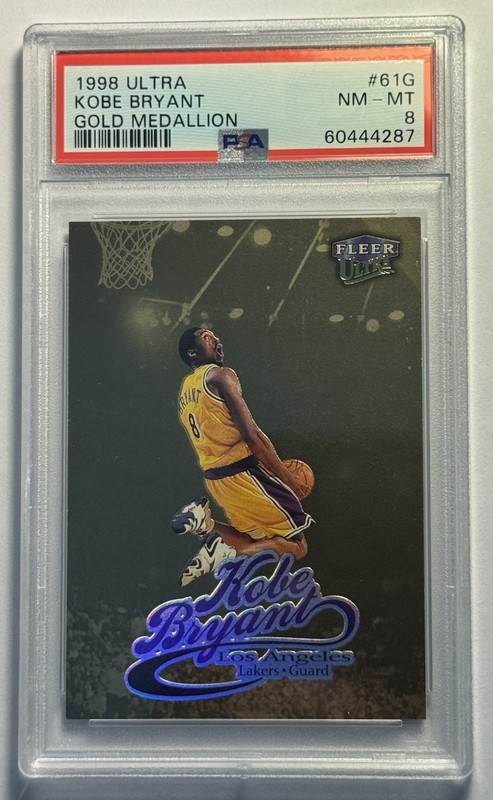 1998-99 Fleer Ultra Kobe Bryant 61G Gold Medallion PSA 8 Lakers