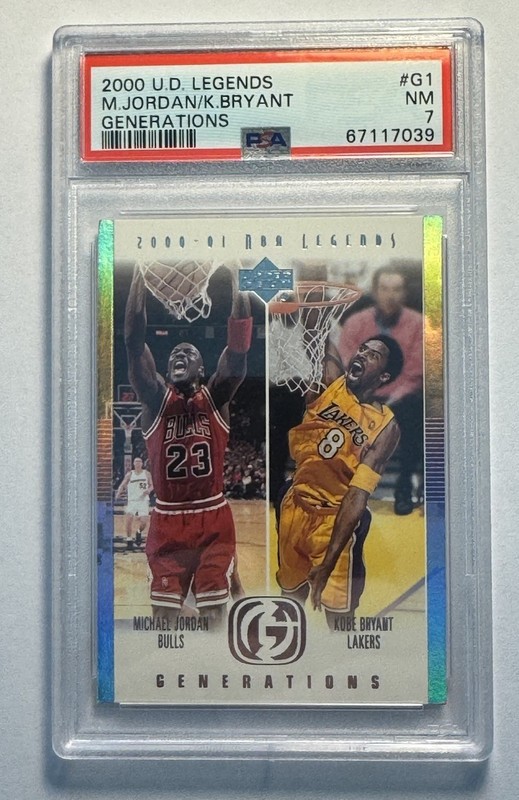 2000 Upper Deck NBA Legends - Generations Michael Jordan / Kobe Bryant #G1 PSA 7