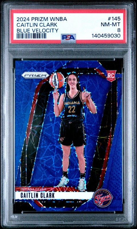2024 Prizm WNBA Caitlin Clark Blue Velocity RC #145 PSA 8 Indiana Fever ⚡🏀