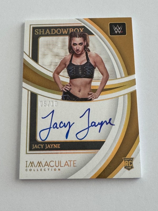 2022 Immaculate Collection WWE Jacy Jayne Shadowbox Signatures RC #/10  READ