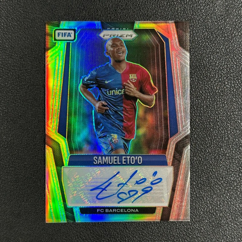 2025-26 Panini Prizm FIFA Soccer Samuel Eto'o Auto Silver 02/49#Z