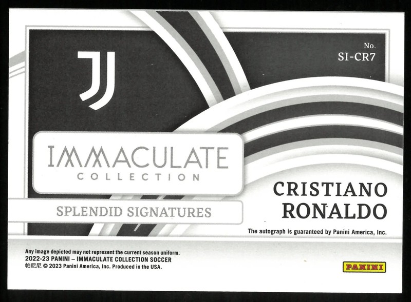 2022-23 Immaculate Soccer Cristiano Ronaldo Bronze Splendid Auto /4 view 2