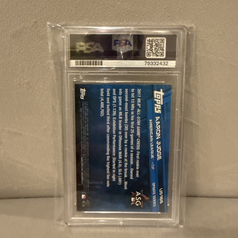 2017 Topps Update Series - Aaron Judge #US166 Throwing (RC) Rookie PSA 8 view 2