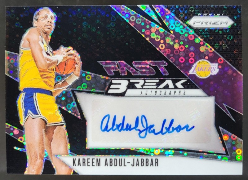 2024-25 Panini Prizm Kareem Abdul-Jabbar Fast Break Auto Black 1/1 Lakers CP5