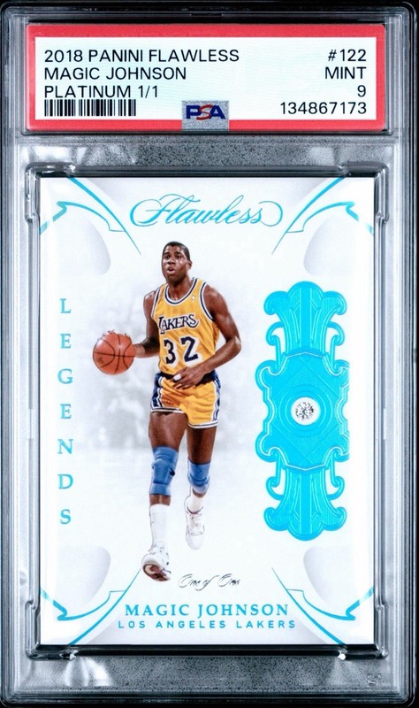 2018 PANINI FLAWLESS LEGENDS MAGIC JOHNSON PLATINUM 1 OF /1 THE ONE AND ONLY view 2